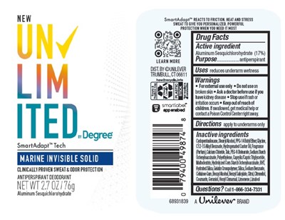 Unlimited By Degree Marine Ap Deo (Unlimited By Degree Marine Invisible Solid Antiperspirant Deodorant)